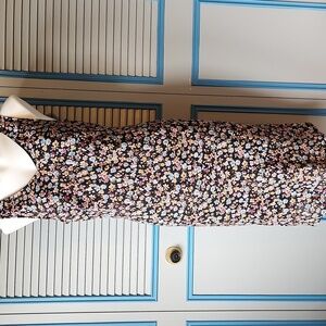 Black Floral Sleeveless Dress